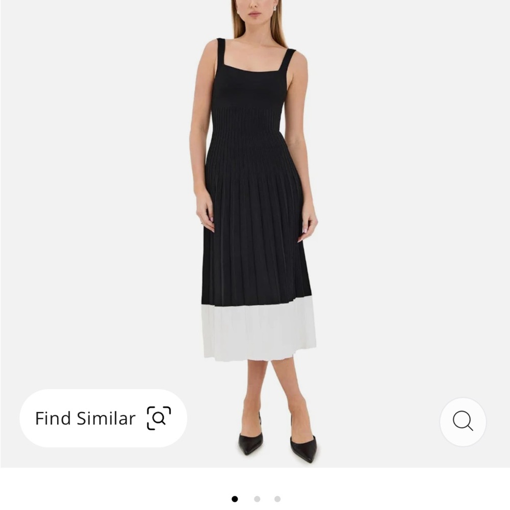 NWT - Women's Ellison Sleeveless Dress, Black/Ivory - Staud